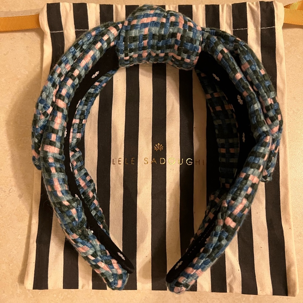 Lele Sadoughi Veronica Knotted Tweed Headband